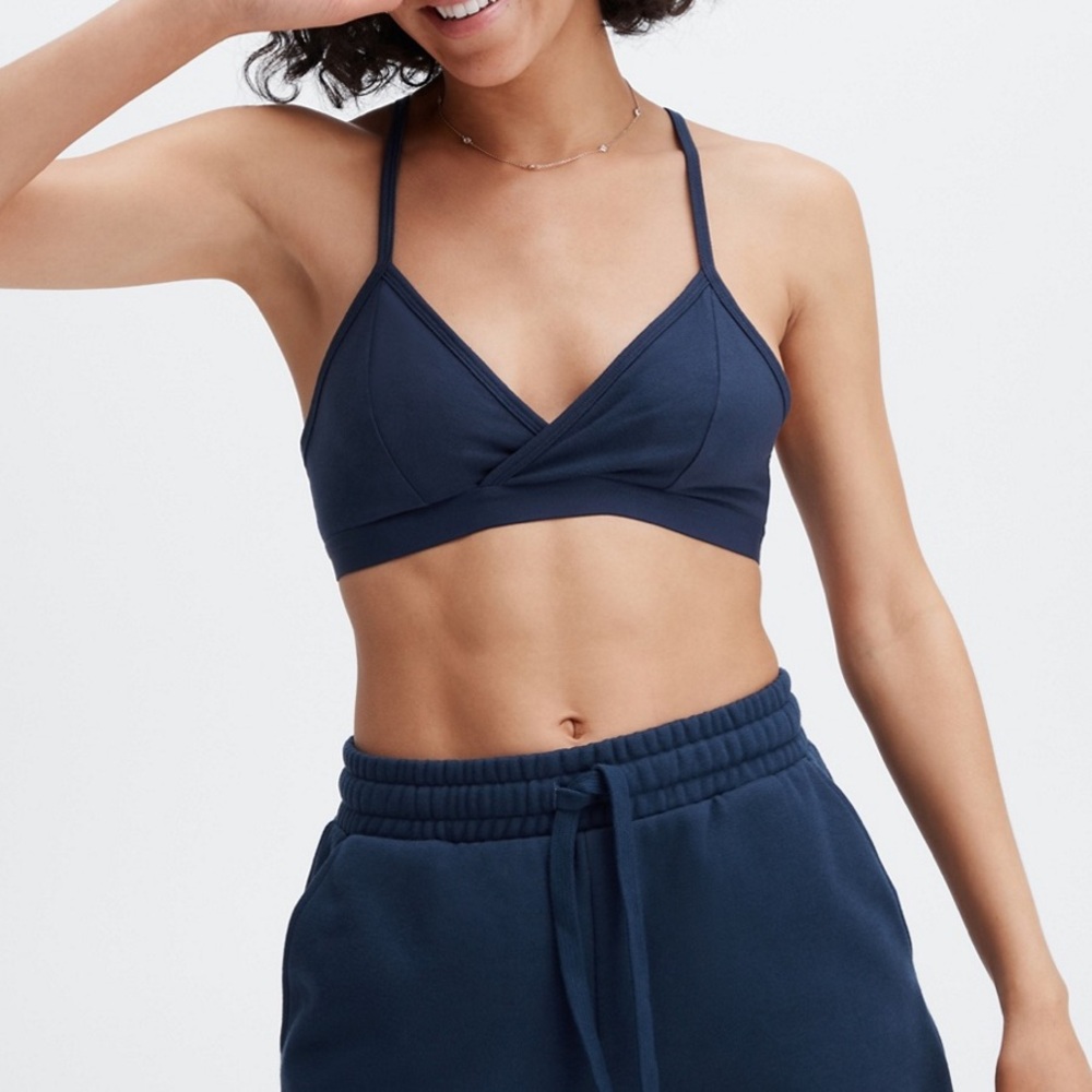 Fabletics- Live-In Racerback Bralette in Deep Blue - Picture 8 of 9